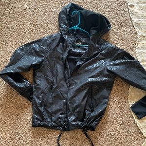 Zyia black leopard bomber jacket